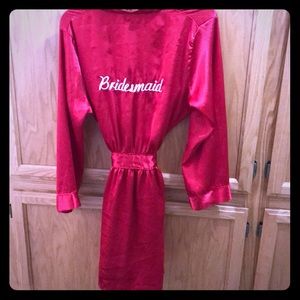 Custom Red Bridesmaid Robe